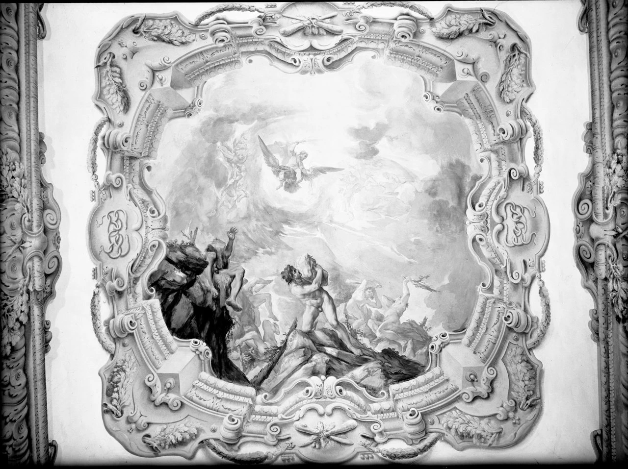 Mercurio e Venere, ratto di Orizia, diluvio di Deucalione, Medusa, caduta di Fetonte, caduta dei giganti, Gloria del Beato Nicolò Albergati - Bologna